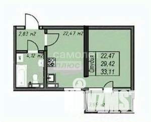 Студия квартира, вторичка, 33м2, 14/14 этаж