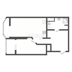 1-к квартира, вторичка, 40м2, 9/9 этаж