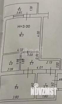 1-к квартира, вторичка, 46м2, 6/10 этаж