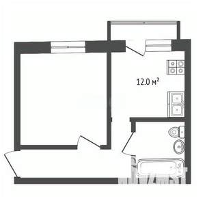 1-к квартира, вторичка, 39м2, 14/17 этаж