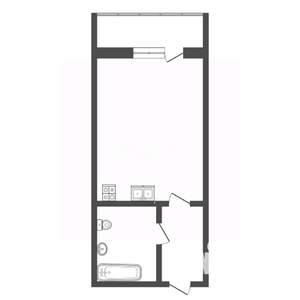 Студия квартира, вторичка, 24м2, 3/16 этаж