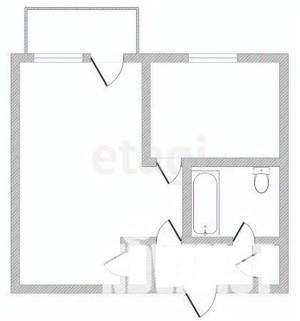 1-к квартира, вторичка, 42м2, 8/16 этаж