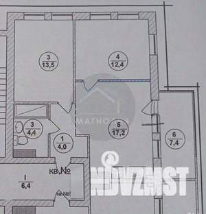 2-к квартира, вторичка, 59м2, 4/9 этаж