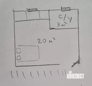 Студия квартира, вторичка, 26м2, 1/3 этаж