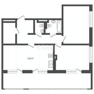 2-к квартира, вторичка, 58м2, 2/7 этаж