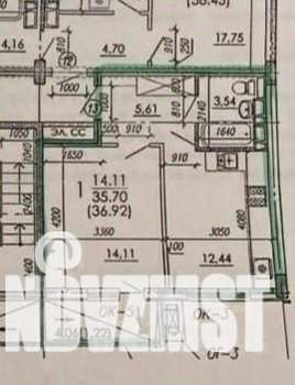 1-к квартира, вторичка, 39м2, 9/13 этаж