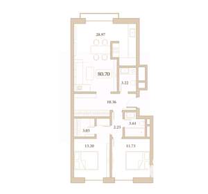 2-к квартира, вторичка, 81м2, 2/7 этаж