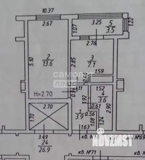 1-к квартира, вторичка, 31м2, 9/9 этаж