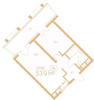 2-к квартира, вторичка, 63м2, 2/9 этаж