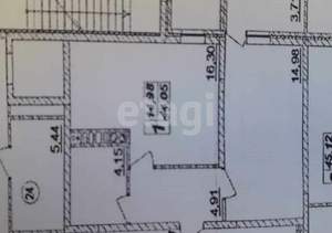 1-к квартира, вторичка, 44м2, 4/4 этаж