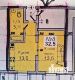 1-к квартира, вторичка, 33м2, 1/20 этаж