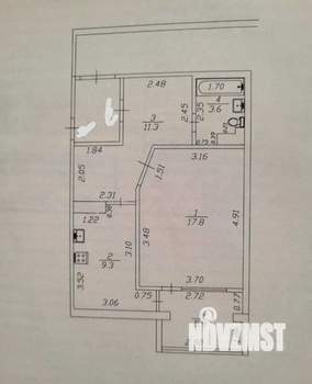 1-к квартира, вторичка, 48м2, 1/9 этаж