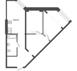 2-к квартира, вторичка, 61м2, 6/12 этаж