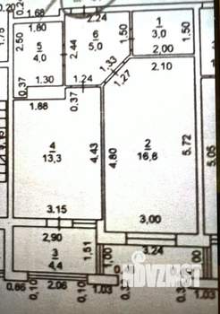 1-к квартира, вторичка, 47м2, 7/14 этаж