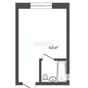 Студия квартира, вторичка, 17м2, 1/7 этаж