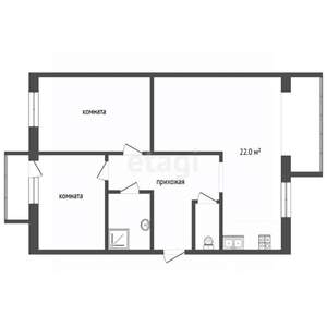 2-к квартира, вторичка, 86м2, 2/6 этаж