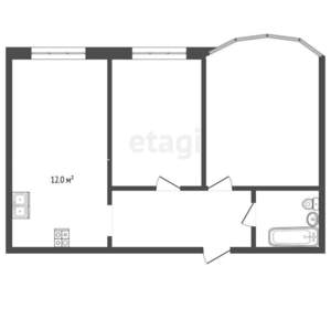 2-к квартира, вторичка, 53м2, 3/15 этаж