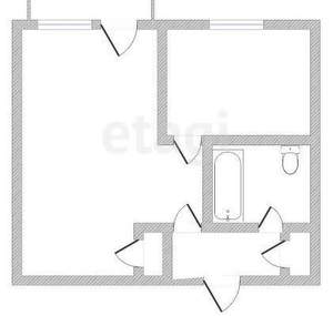 1-к квартира, вторичка, 42м2, 8/16 этаж