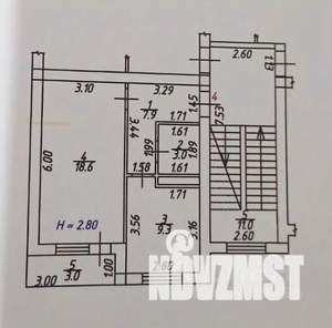 1-к квартира, вторичка, 44м2, 2/3 этаж
