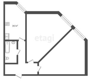 2-к квартира, вторичка, 61м2, 7/12 этаж