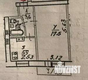 1-к квартира, вторичка, 35м2, 4/5 этаж