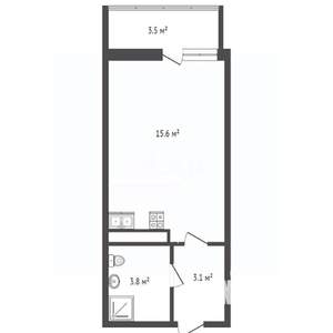 Студия квартира, вторичка, 26м2, 5/13 этаж