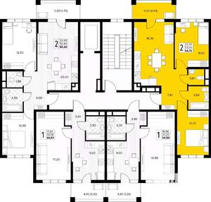2-к квартира, вторичка, 55м2, 8/8 этаж