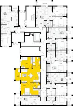 2-к квартира, вторичка, 63м2, 1/8 этаж