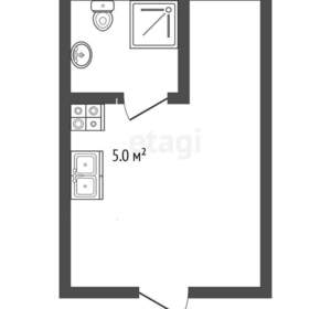 Студия квартира, вторичка, 17м2, 1/8 этаж