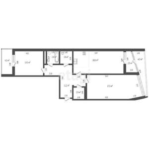 2-к квартира, вторичка, 80м2, 7/17 этаж