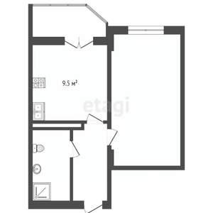 1-к квартира, вторичка, 37м2, 6/14 этаж