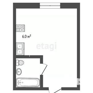 Студия квартира, вторичка, 24м2, 2/16 этаж
