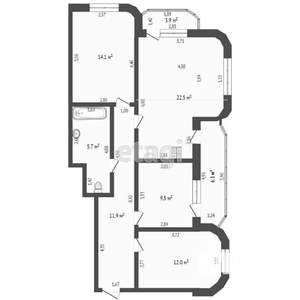 3-к квартира, вторичка, 92м2, 3/6 этаж