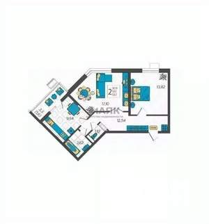 2-к квартира, вторичка, 60м2, 4/9 этаж