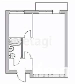 1-к квартира, вторичка, 33м2, 4/5 этаж