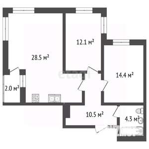 2-к квартира, вторичка, 71м2, 18/19 этаж