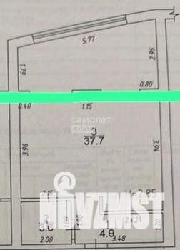 1-к квартира, вторичка, 46м2, 3/4 этаж