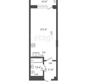 Студия квартира, вторичка, 35м2, 15/19 этаж