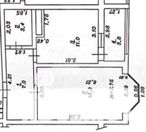 2-к квартира, вторичка, 43м2, 9/18 этаж