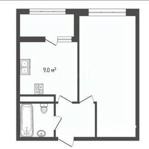 1-к квартира, вторичка, 34м2, 7/10 этаж