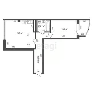 1-к квартира, вторичка, 58м2, 13/13 этаж