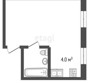 Студия квартира, вторичка, 27м2, 1/7 этаж