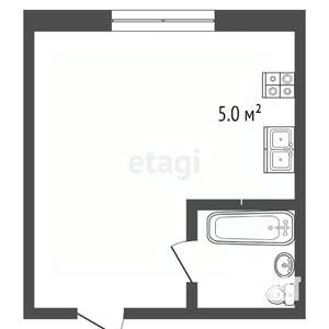 Студия квартира, вторичка, 20м2, 1/16 этаж