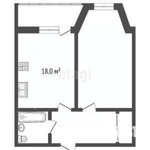 1-к квартира, вторичка, 48м2, 4/9 этаж