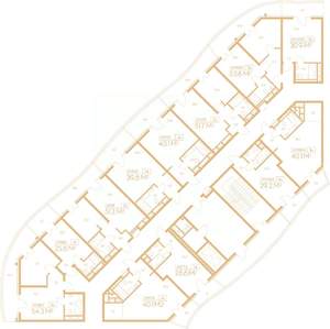 2-к квартира, вторичка, 54м2, 8/9 этаж