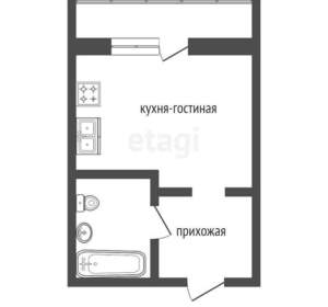 Студия квартира, вторичка, 32м2, 2/4 этаж