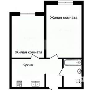 1-к квартира, вторичка, 47м2, 5/6 этаж