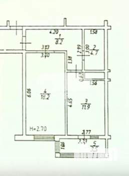 1-к квартира, вторичка, 47м2, 5/9 этаж