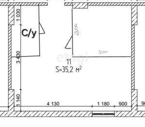 1-к квартира, вторичка, 35м2, 1/8 этаж
