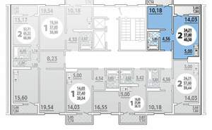 2-к квартира, вторичка, 41м2, 14/16 этаж